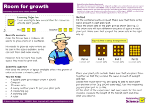 Outstanding Science Year 3 - Plants | Room for growth