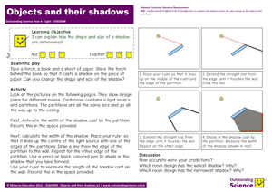 Outstanding Science Year 6 - Light | Objects and their shadows
